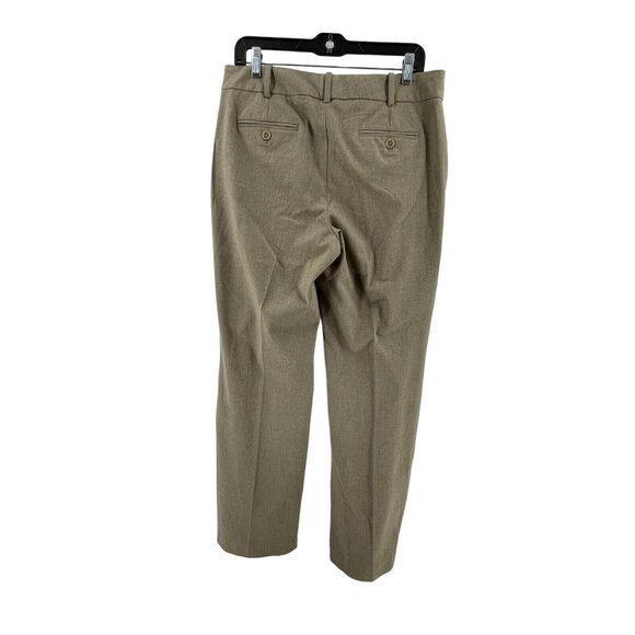 Talbots Heritage Women's Brown Mid Rise Flat Front Wide Leg Career Pants Size 10 - Picture 3 of 12